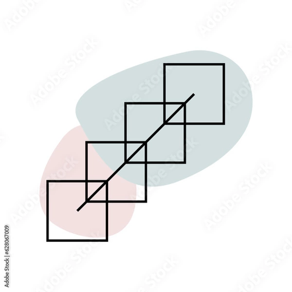 Obraz Ethnic Graphic Shape Symbol Silhouette Talisman Shape Doodle Abstract Icon