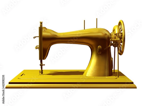 Fototapeta golden sewing machine