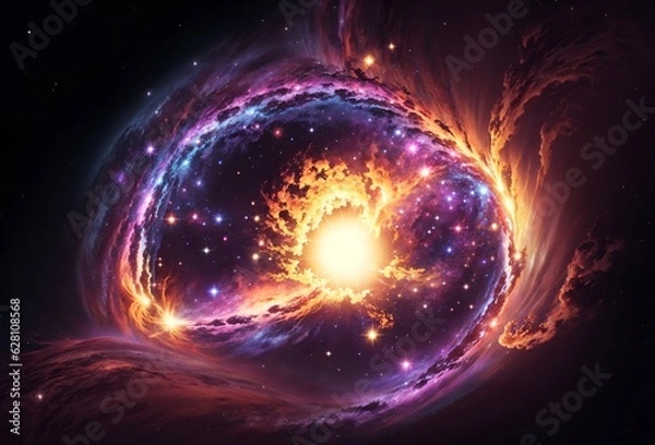 Fototapeta abstract fractal background, Generative Ai