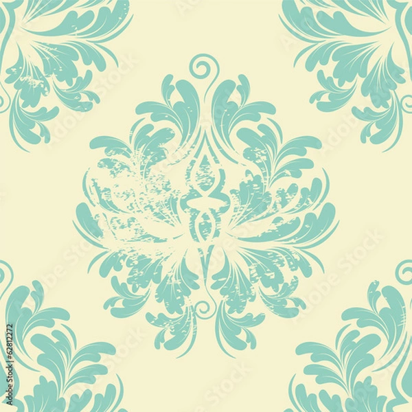 Fototapeta damask pattern. vector seamless wallpaper. flower background
