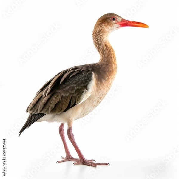 Fototapeta Clapper rail bird isolated on white. Generative AI