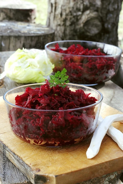 Fototapeta fresh beetroot salad