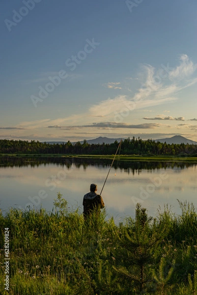 Obraz fishing in the lake