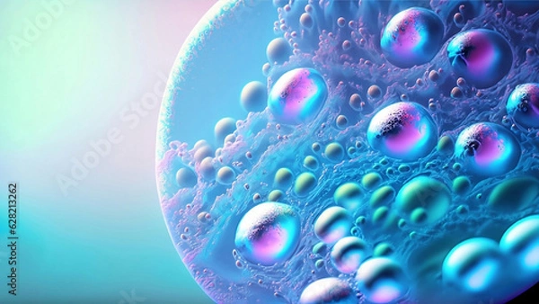 Obraz blue water drops on blue background