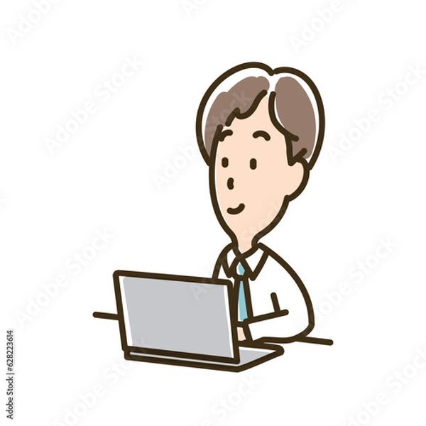 Fototapeta パソコンを使う男性