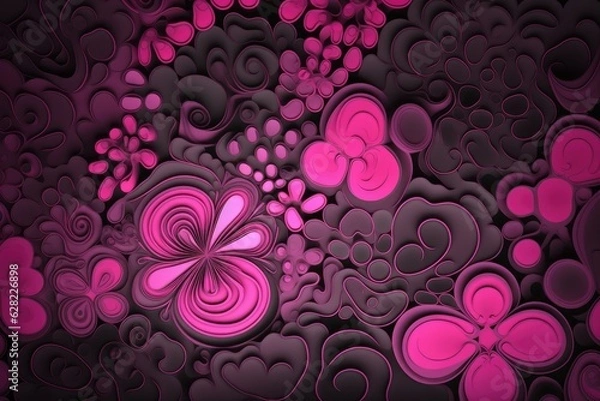 Obraz pink background with circles