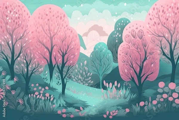 Obraz abstract background with trees