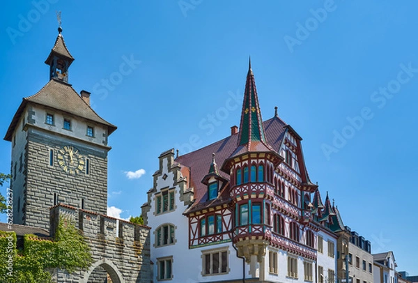 Fototapeta Constance, historical architecture and natural landscapes