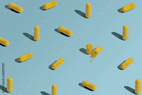 Obraz Berberine pills on background