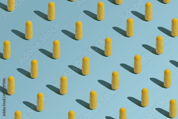 Obraz Berberine pills on background