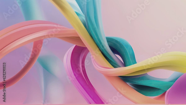 Obraz Colorful strings background | AI Generated