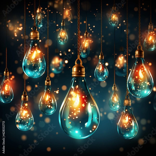 Fototapeta Christmas background with balls digital paper