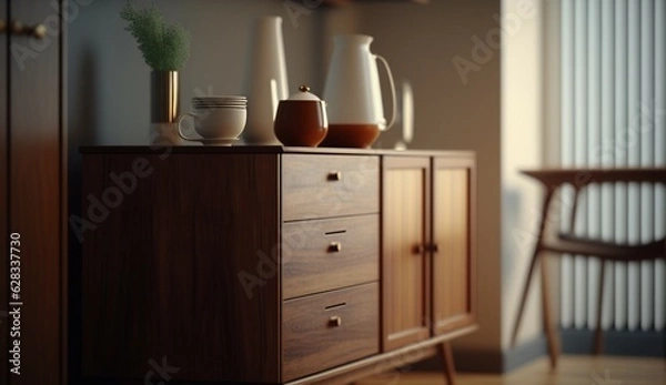 Fototapeta ultra photorealistic 3d product animation of a Furniture Generative Ai