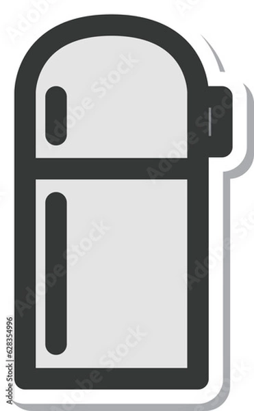 Fototapeta ステッカー風キャンプ関連の単品アイコン　水筒