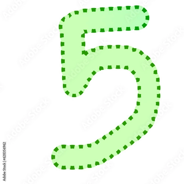 Obraz green letter a