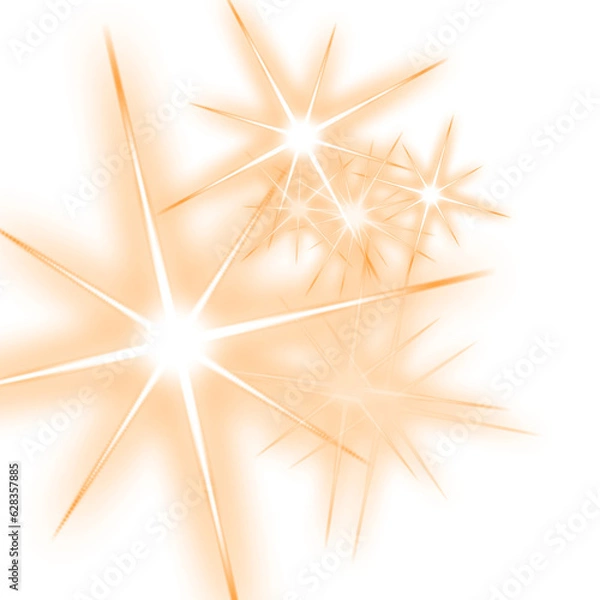 Obraz gold star on a red background