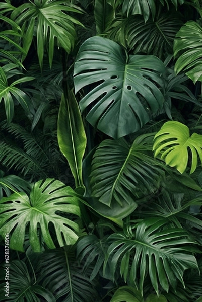 Obraz green leaves background