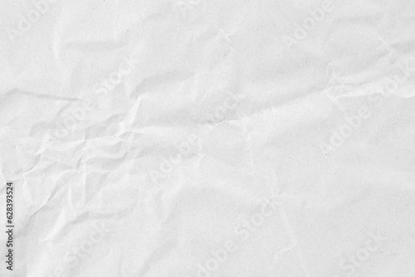 Fototapeta Abstract white crumpled and creased recycle paper texture background
