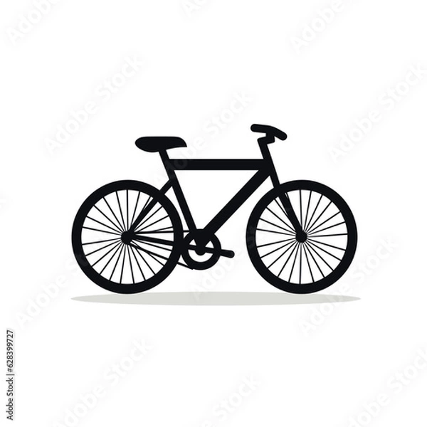 Fototapeta Bicycle. Bike icon vector. Cycling concept. Sign for bicycles path Isolated on white background. Trendy Flat style for graphic design, logo, Web site, social media, UI, mobile app, EPS10