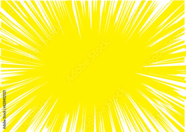 Obraz 黄色背景の集中線