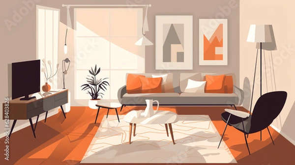 Fototapeta living room interior