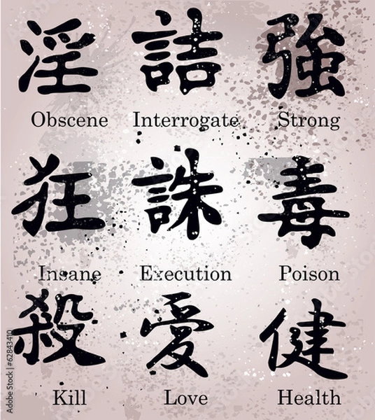 Obraz Kanji symbols