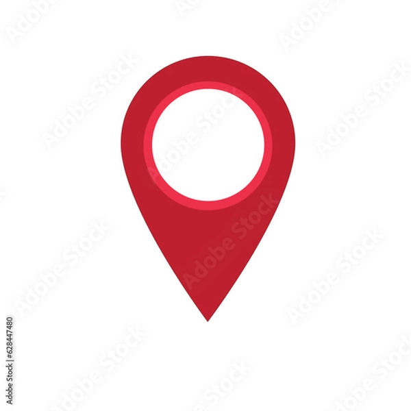 Obraz pointer icon, red map pointer, gps, map, pointer