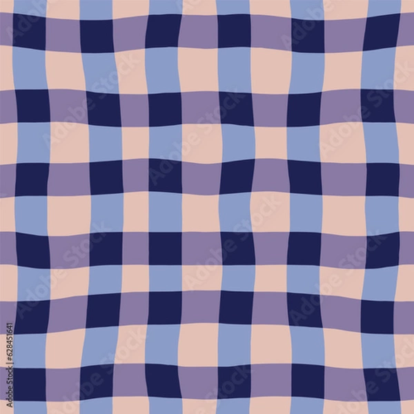 Fototapeta Bold classic plaid texture. Abstract checkered lines pattern. Vector seamless lined background