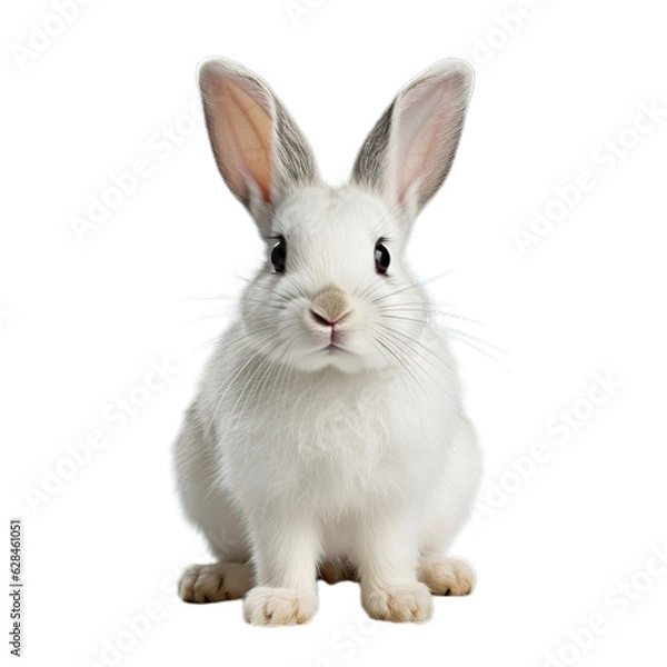 Obraz Cute rabbit animal sitting transparent background