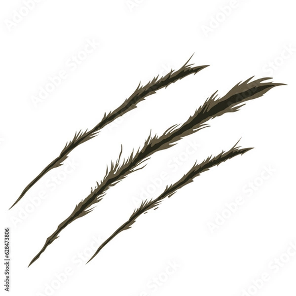 Obraz Scratch mark vector illustration Scratching claw marks