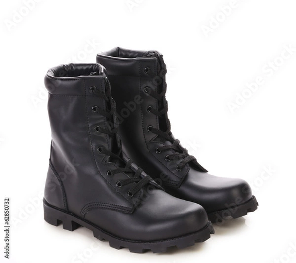 Obraz black boots men