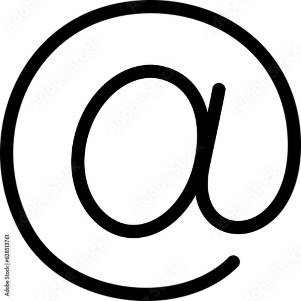 Fototapeta Line icon of address symbol as mail concept
