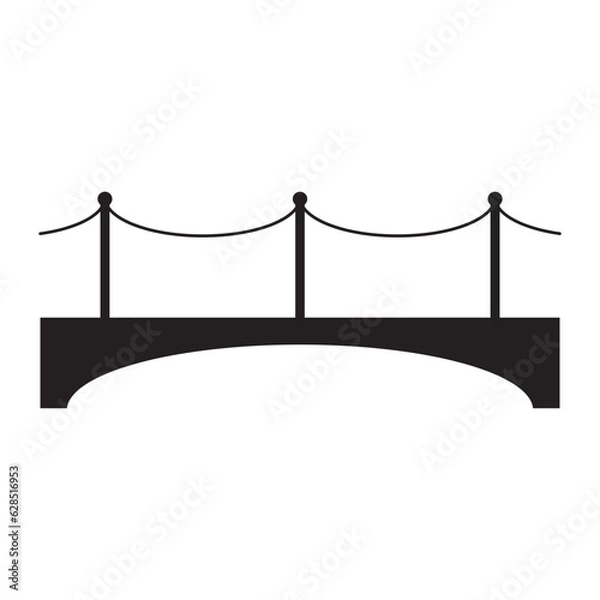 Fototapeta bridge icon design illustration vector