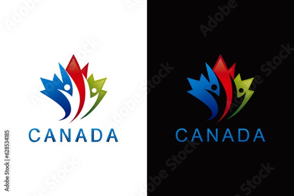Obraz canada logo design vector template with editable text