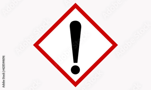 Obraz exclamation mark warning sign vector