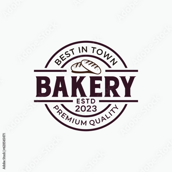 Obraz bakery shop label stamp logo design