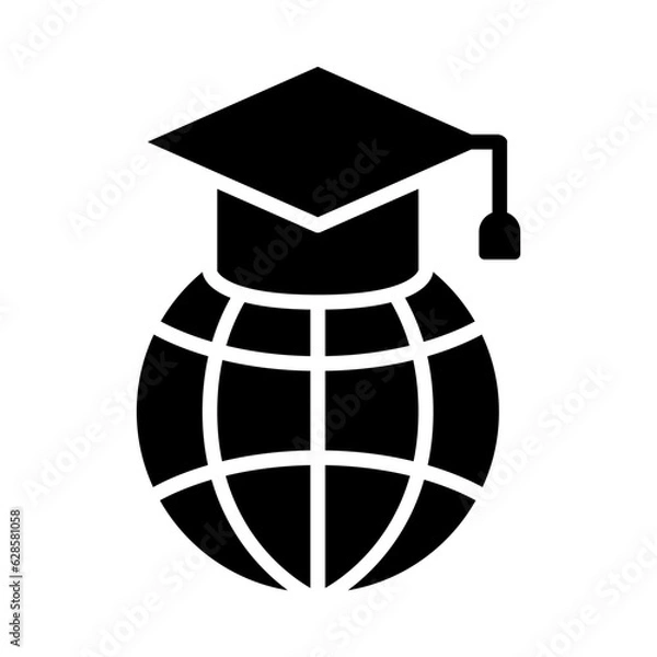 Fototapeta Study abroad icon