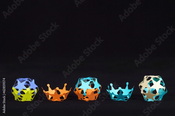 Fototapeta ペーパークラフトの変形のボール・球・玉（プロパティリリース有り）