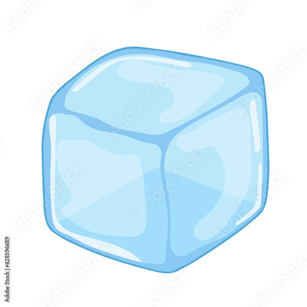 Fototapeta Water ice cube icon vector illustration graphic design Editable