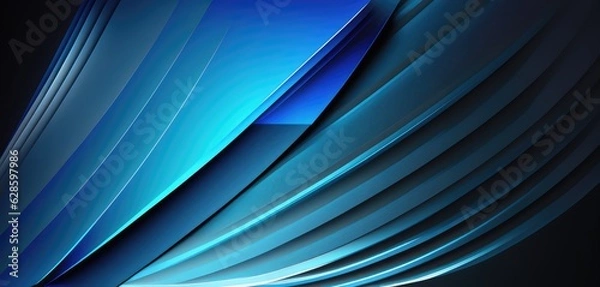 Fototapeta decorative and creative blue geometric backdrop for presentation generative ai
