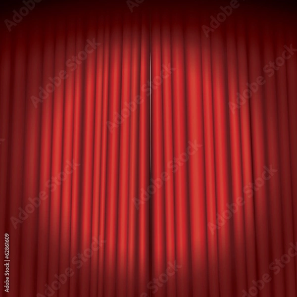 Obraz Rideau rouge entrouvert