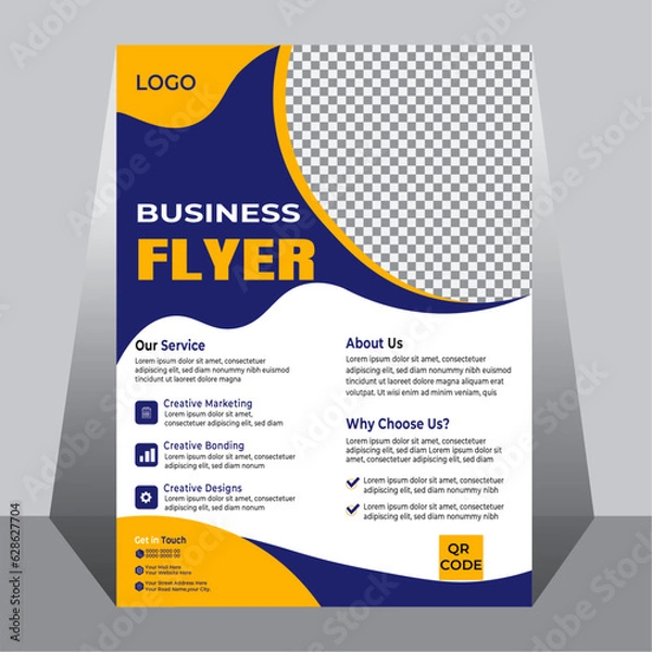 Fototapeta Modern flyer template.

creative blue modern brochure flyer, presentation template Corporate creative colorful flyer template design. vector Business template design. abstract flyer and creative ,