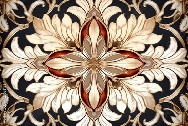Fototapeta an ornate design on a black background