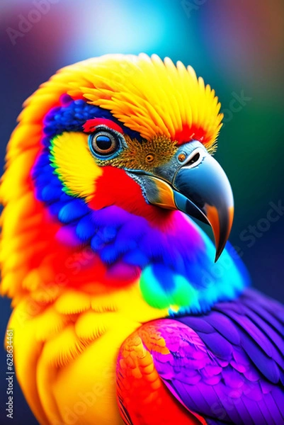 Obraz A colorful bird sitting on a hand