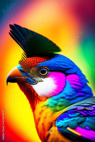 Obraz A colorful bird sitting on a hand