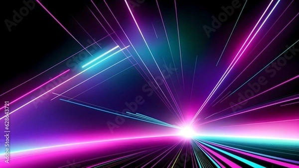 Fototapeta Photo of an abstract background with vibrant lines and colors