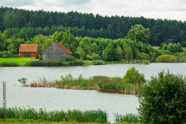 Obraz Mazury Jezioro CHata