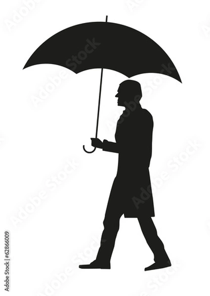 Fototapeta Человек с зонтом