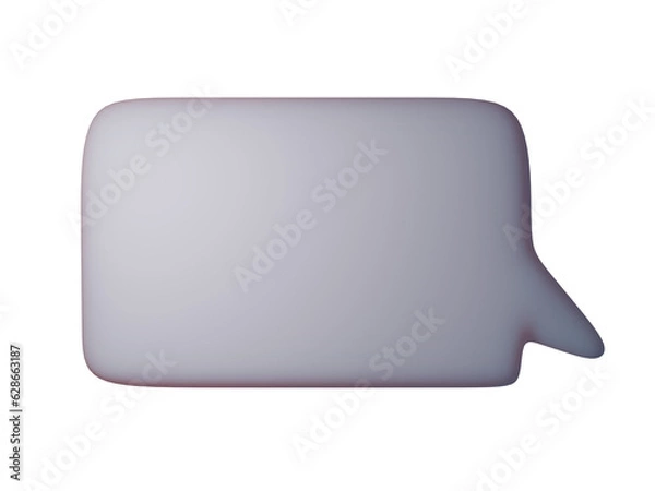 Obraz Squared Chat Bubble in White Color