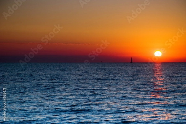 Obraz sunset sailboat